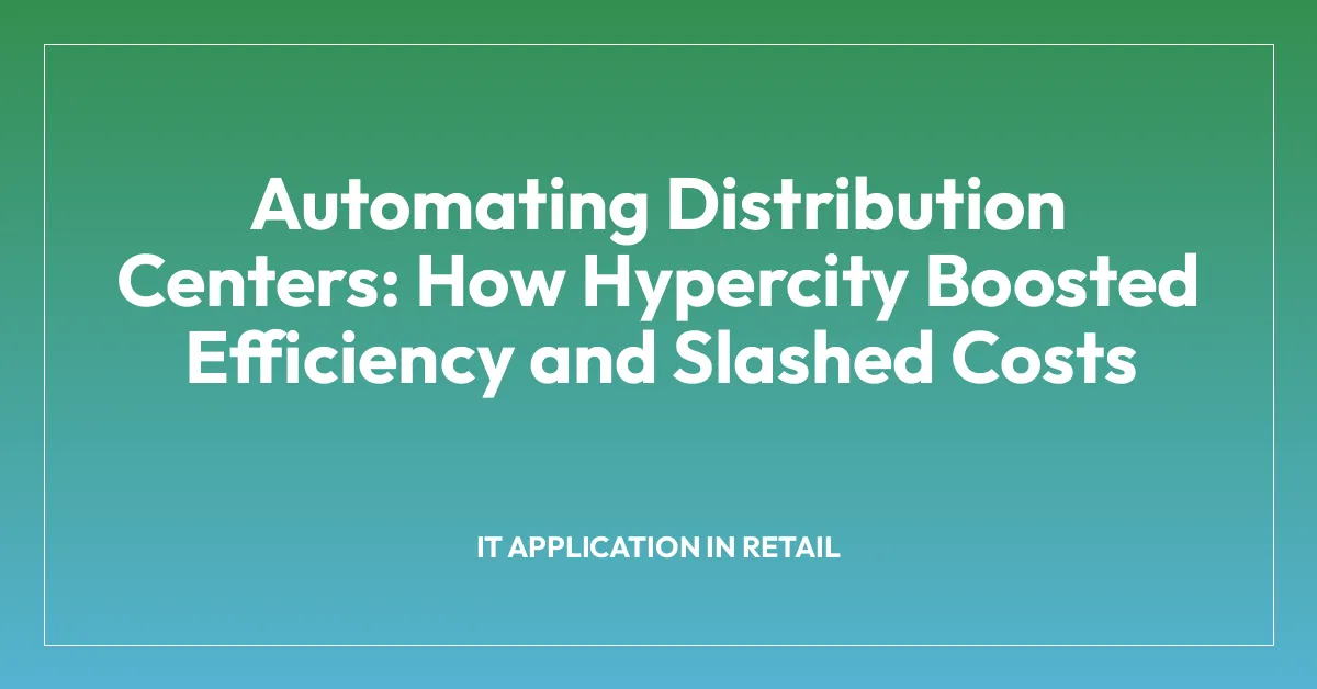 Automating Distribution Centers: How Hypercity Boosted Efficiency and Slashed Costs
