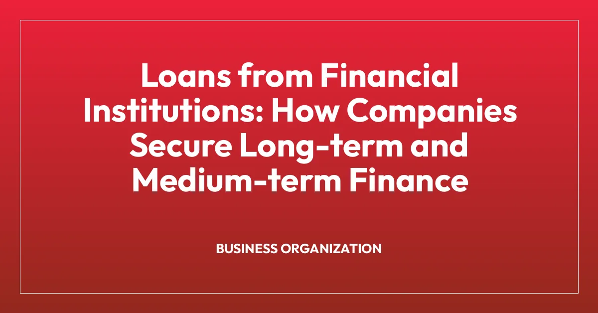 Loans from Financial Institutions: How Companies Secure Long-term and Medium-term Finance